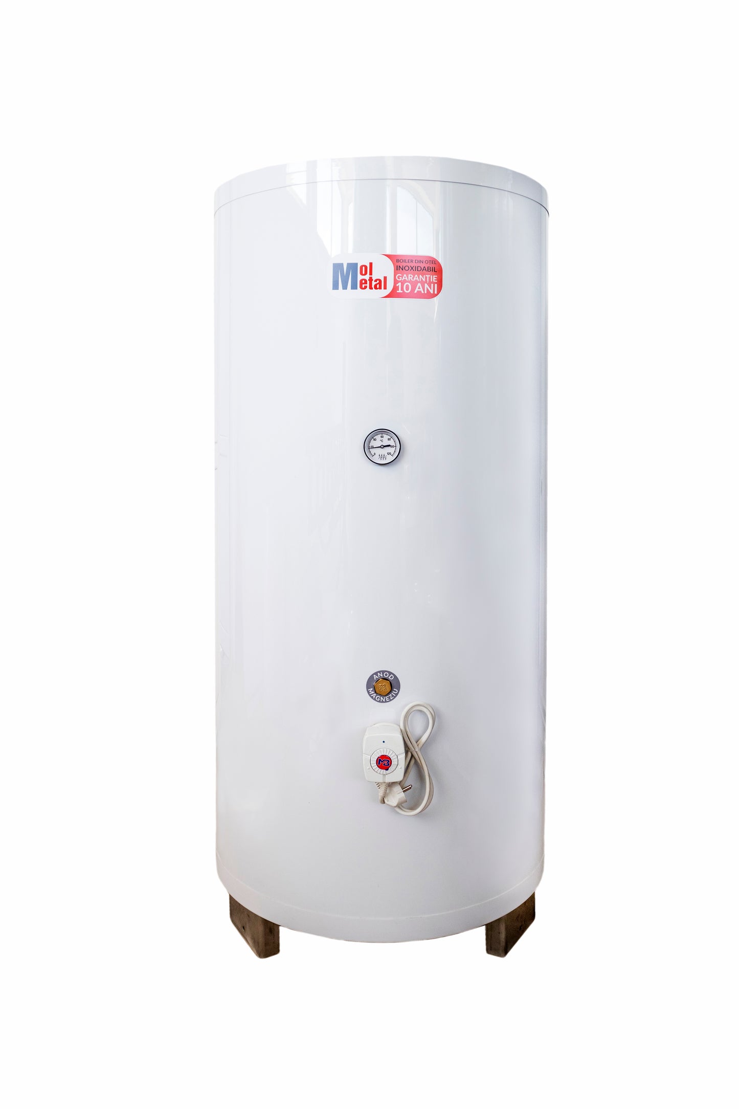 Boiler indirect din inox cu 2 serpentine in paralel si rezistenta electrica 3 kW, 400 litri